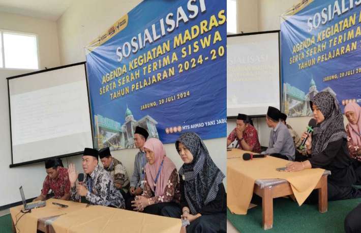 SOSIALISASI AGENDA KEGIATAN MADRASAH SERTA SERAH TERIMA SISWA BARU TAHUN 2024-2025 